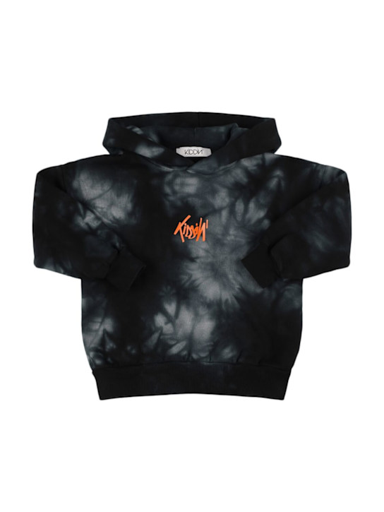 Kiddin: Printed cotton blend sweatshirt - Black - kids-boys_0 | Luisa Via Roma