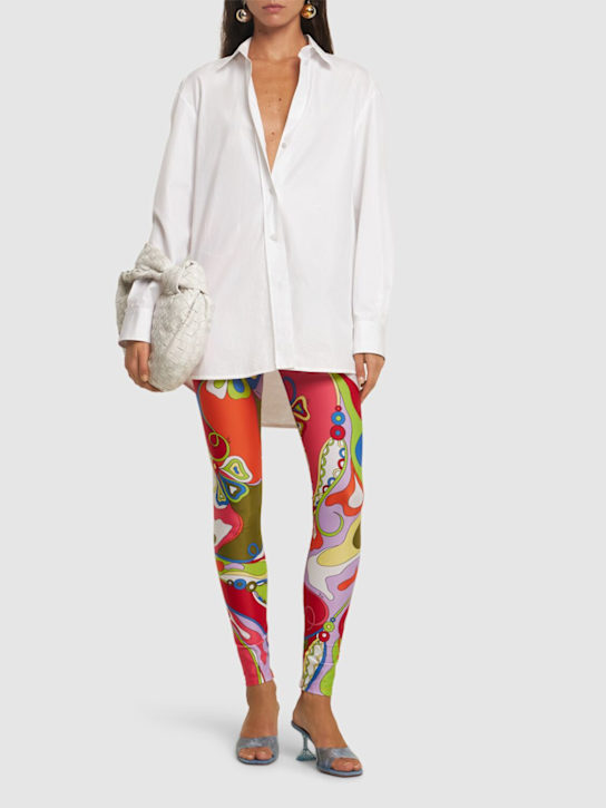 Pucci: Printed lycra leggings - women_1 | Luisa Via Roma