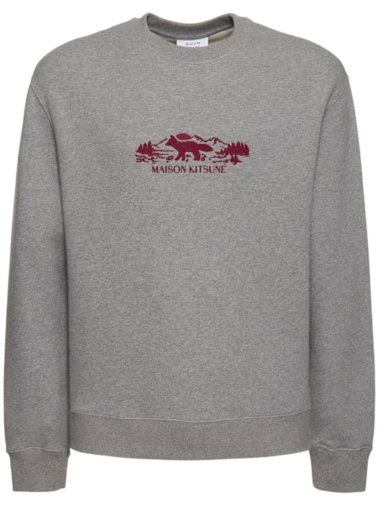 Maison Kitsuné: Outdoor Profile Fox comfort sweatshirt - men_0 | Luisa Via Roma