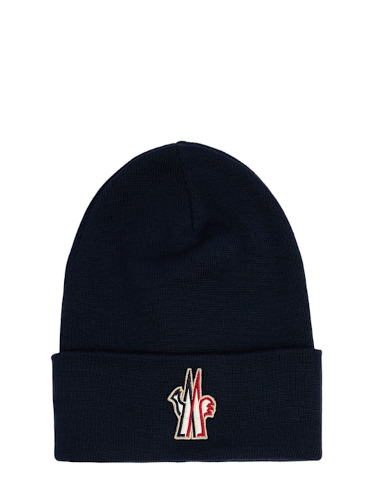Moncler Grenoble: Extrafine virgin wool beanie - men_0 | Luisa Via Roma