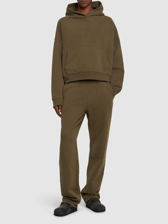 Entire Studios: Straight organic cotton sweatpants - Green - men_1 | Luisa Via Roma