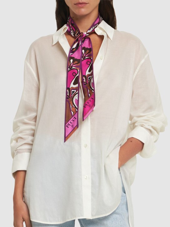 Pucci: Silk twill bandeau scarf - women_1 | Luisa Via Roma