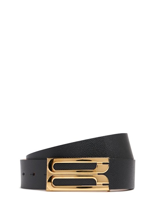 Victoria Beckham: Jumbo Bbuckle グレインレザーベルト - women_0 | Luisa Via Roma