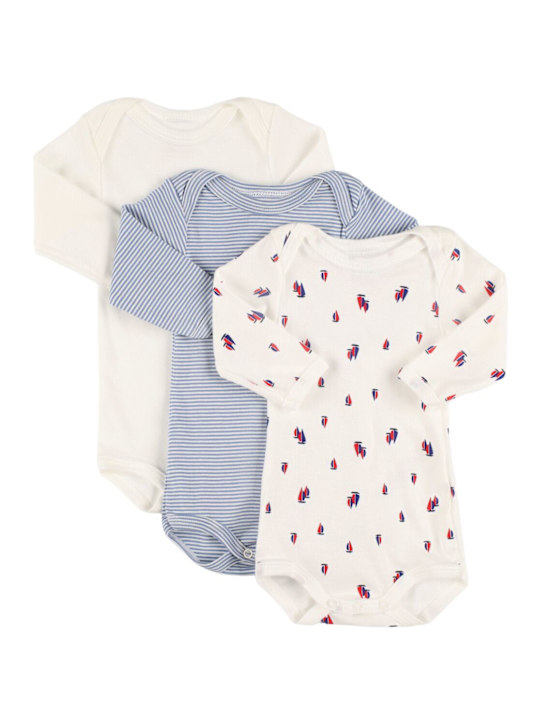 Petit Bateau: コットンボディスーツ 3点セット - kids-girls_0 | Luisa Via Roma
