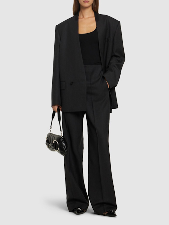 Moschino: Tailored high rise straight pants - women_1 | Luisa Via Roma