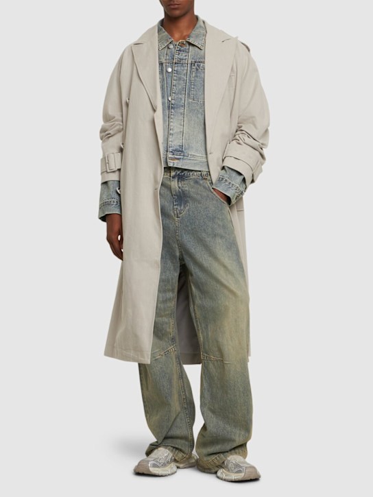 Entire Studios: Gem unisex wide leg straight jeans - men_1 | Luisa Via Roma