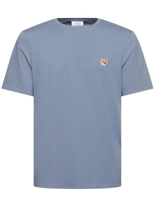 Maison Kitsuné: Fox head patch regular t-shirt - men_0 | Luisa Via Roma