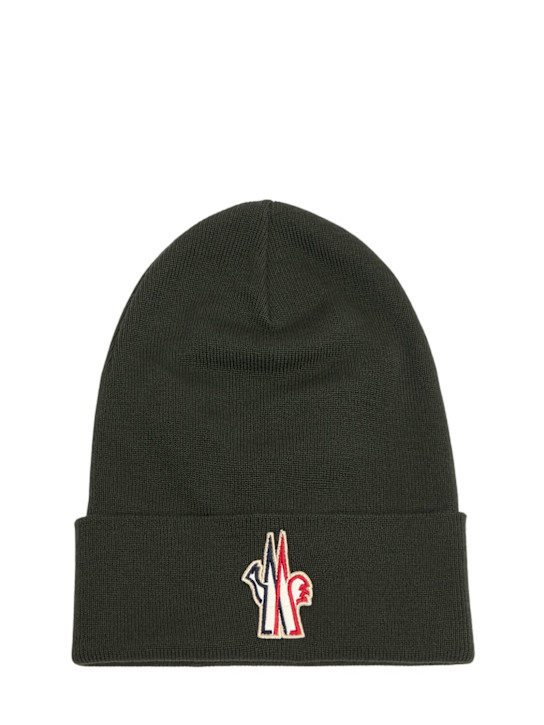 Moncler Grenoble: Extrafine virgin wool beanie - men_0 | Luisa Via Roma
