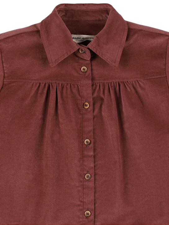 Babe & Tess: ストレッチコットンシャツドレス - ライトパープル - kids-girls_1 | Luisa Via Roma