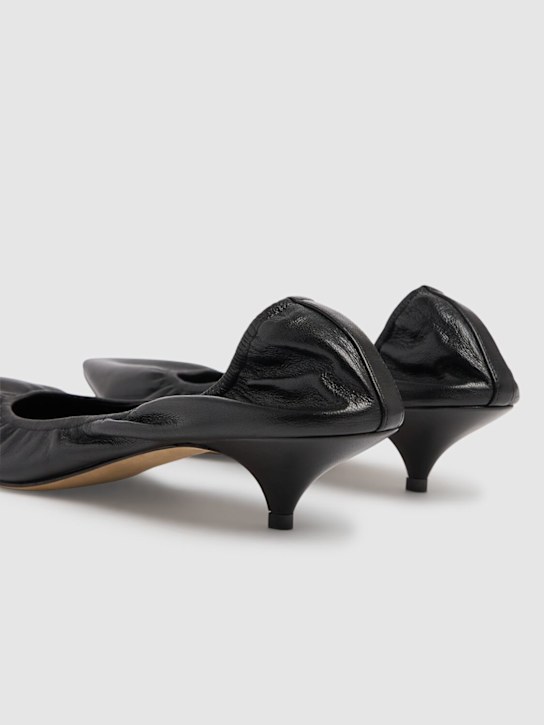 The Row: 35毫米Uxor皮革高跟鞋 - 黑色 - women_4 | Luisa Via Roma