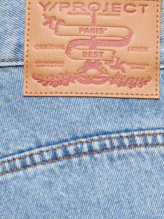 Y/PROJECT: Denim cutout high rise wide jeans - women_3 | Luisa Via Roma
