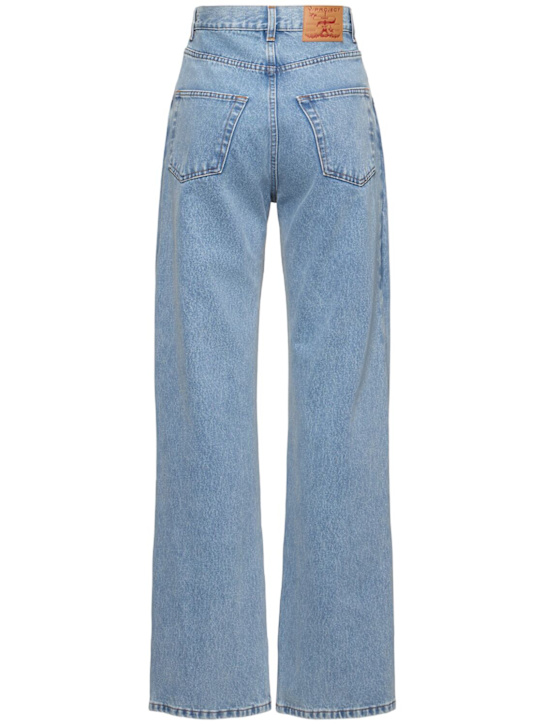 Y/PROJECT: Denim cutout high rise wide jeans - women_4 | Luisa Via Roma