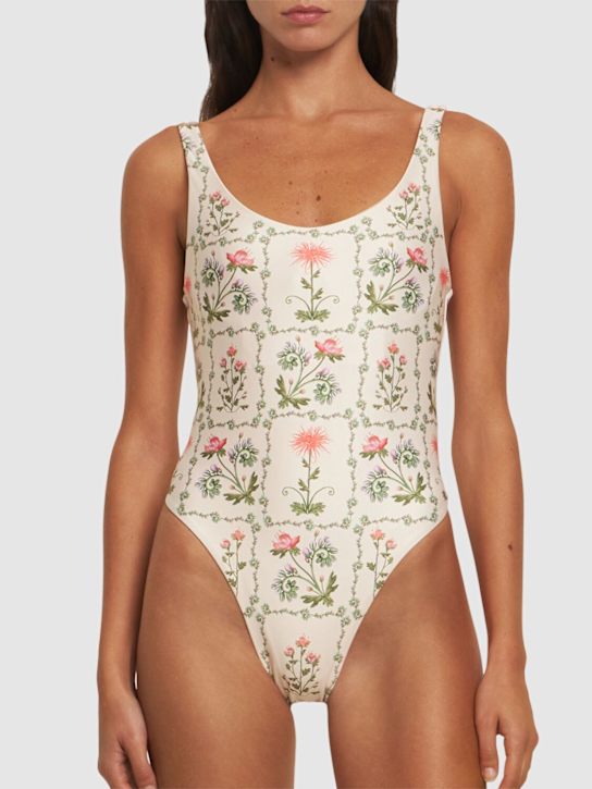 Agua By Agua Bendita: Gema printed one piece swimsuit - women_1 | Luisa Via Roma
