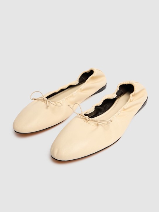 The Row: 10mm Hereditas leather ballerina flats - Toile - women_2 | Luisa Via Roma