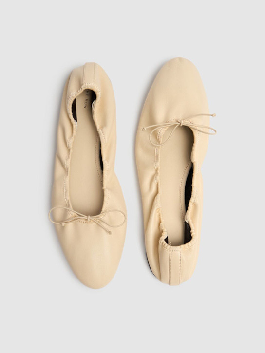 The Row: 10mm Hereditas leather ballerina flats - Toile - women_3 | Luisa Via Roma