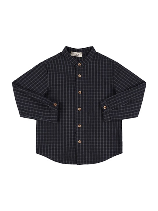 Babe & Tess: Camicia in cotone - Celeste - kids-girls_0 | Luisa Via Roma