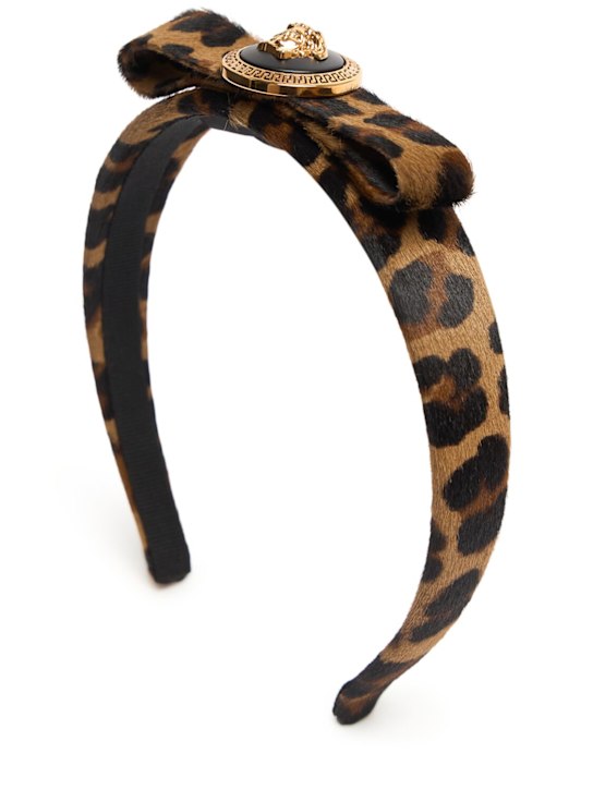 Versace: Medusa pony ribbon headband - women_0 | Luisa Via Roma