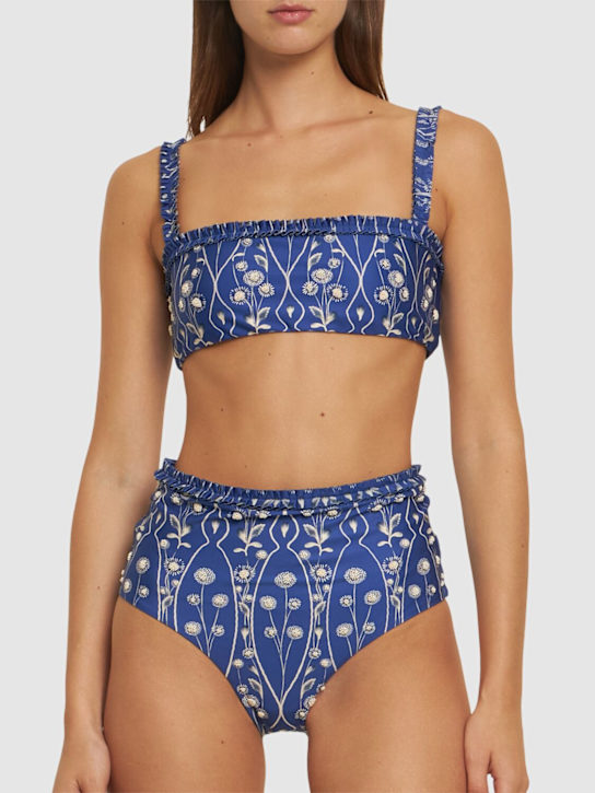 Agua By Agua Bendita: Olmo printed bikini top - women_1 | Luisa Via Roma
