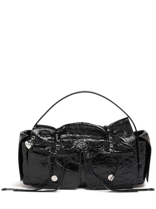 Acne Studios: Multipocket crinkled leather bag - women_0 | Luisa Via Roma
