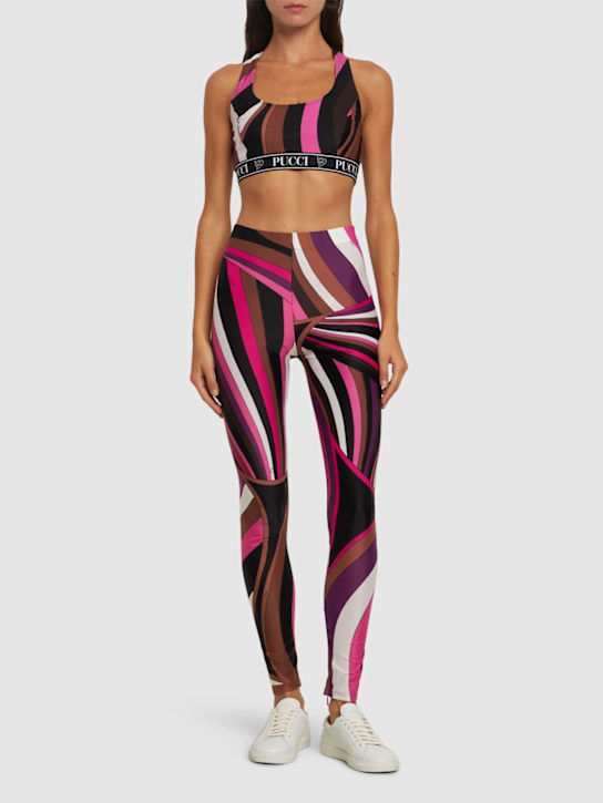 Pucci: Printed lycra leggings - women_1 | Luisa Via Roma