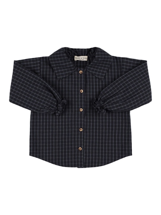 Babe & Tess: Camicia Costanza in cotone - Celeste - kids-girls_0 | Luisa Via Roma