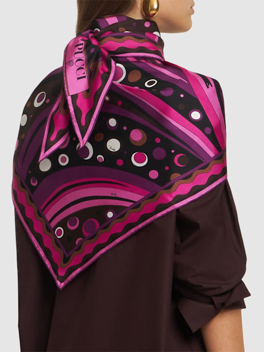Pucci: Silk twill scarf - women_1 | Luisa Via Roma