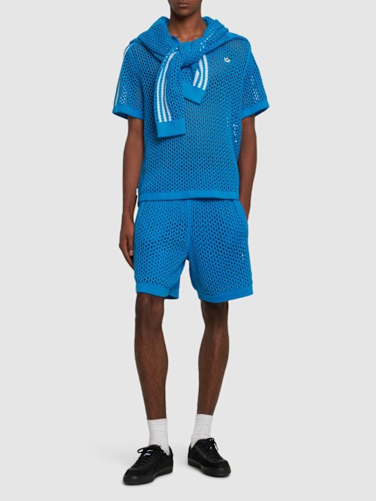 adidas Originals: Clot C open knit shorts - men_1 | Luisa Via Roma