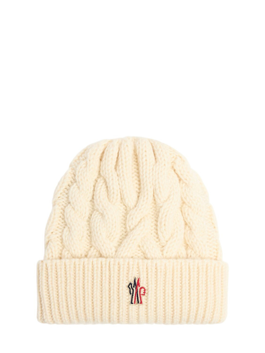 Moncler Grenoble: Virgin wool beanie - women_0 | Luisa Via Roma