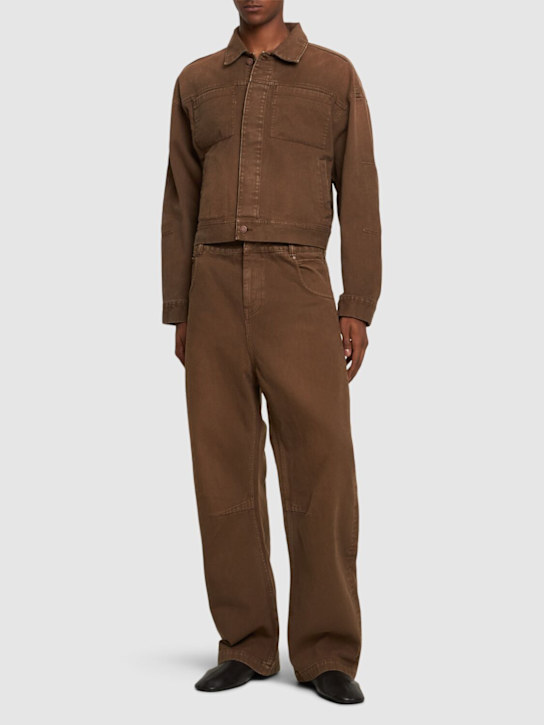 Entire Studios: Gem unisex wide leg straight jeans - men_1 | Luisa Via Roma