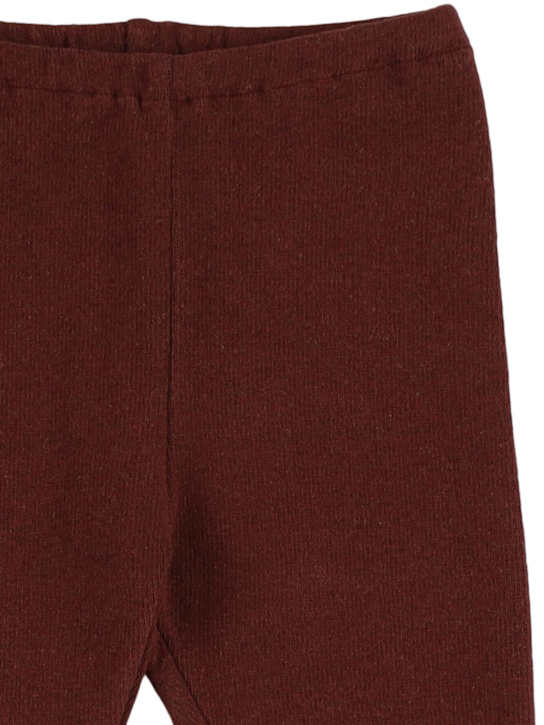 Babe & Tess: コットンブレンドレギンス - ダークレッド - kids-girls_1 | Luisa Via Roma