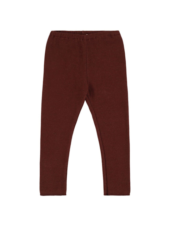 Babe & Tess: コットンブレンドレギンス - ダークレッド - kids-girls_0 | Luisa Via Roma