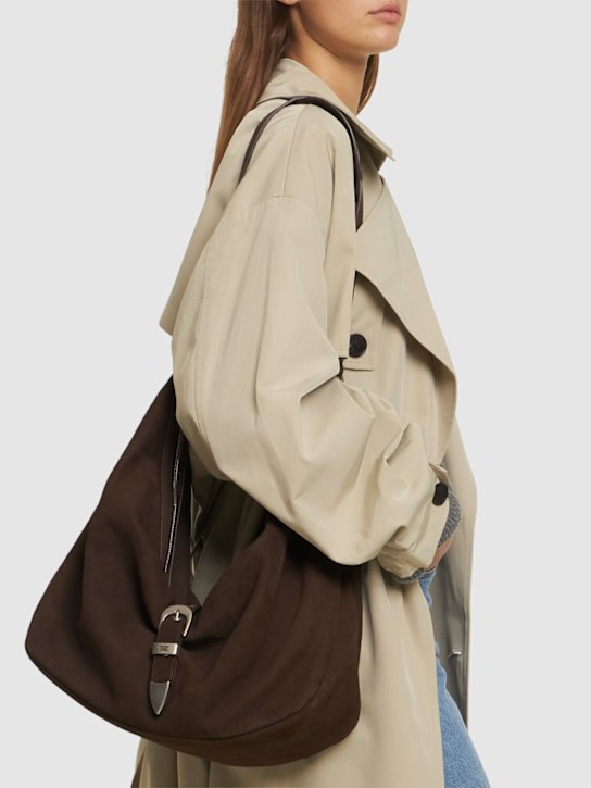 MARGESHERWOOD: Belted Hobo suede shoulder bag - women_1 | Luisa Via Roma
