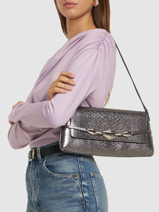 Jimmy Choo: E/W Diamond embossed leather bag - women_1 | Luisa Via Roma