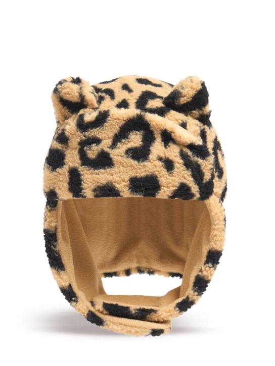 Jellymallow: Poly teddy hat w/ear appliqués - Multicolor - kids-boys_0 | Luisa Via Roma