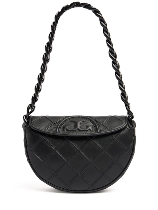 Tory Burch: Mini Fleming Crescent leather bag - women_0 | Luisa Via Roma