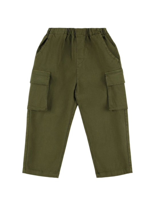 Babe & Tess: Pantaloni cargo in cotone stretch - kids-girls_0 | Luisa Via Roma
