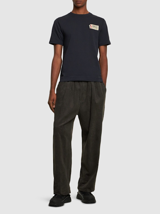 Moncler Grenoble: Logo cotton t-shirt - men_1 | Luisa Via Roma