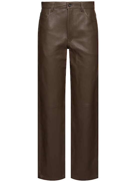 Toteme: Five -Pocket レザーパンツ - women_0 | Luisa Via Roma