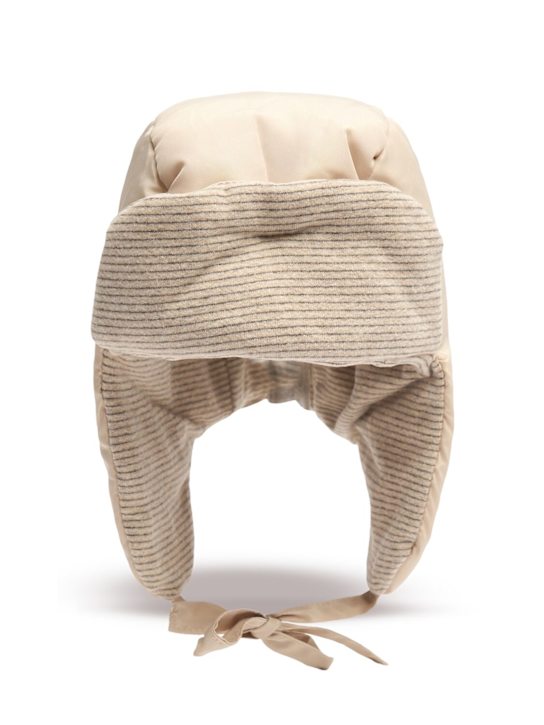 1 + IN THE FAMILY: Poly padded hat w/laces - Beige - kids-boys_0 | Luisa Via Roma