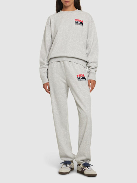 Sporty & Rich: Team USA crewneck sweatshirt - Grey - women_1 | Luisa Via Roma