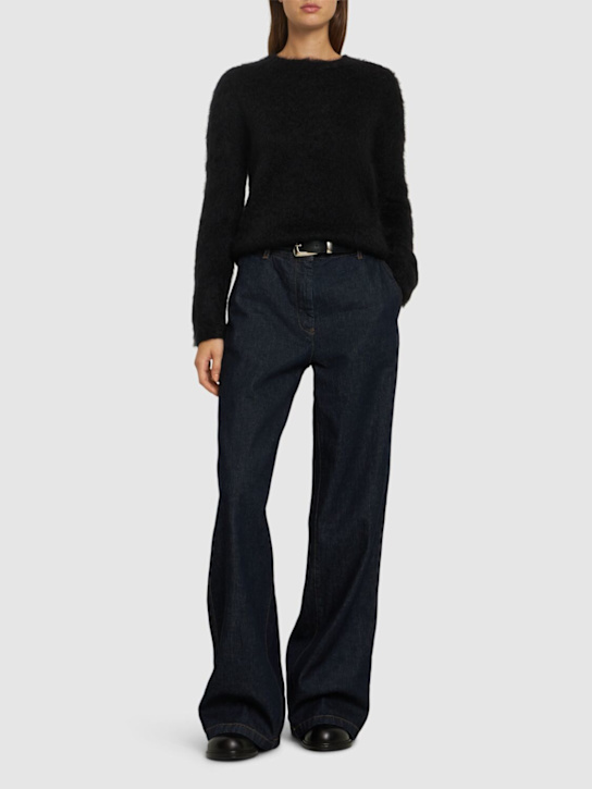 Marni: Mohair blend crewneck sweater - Black - women_1 | Luisa Via Roma