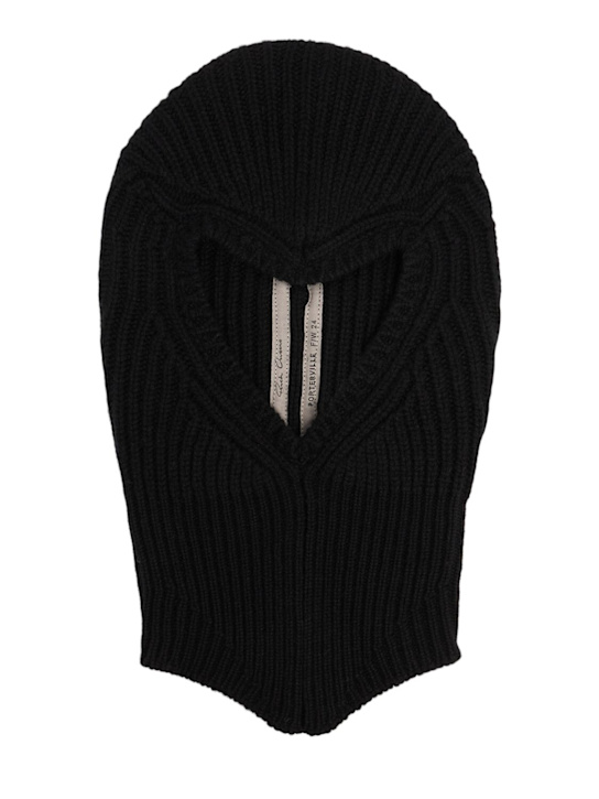 Rick Owens: Skull Balaclava hat - Black - men_0 | Luisa Via Roma