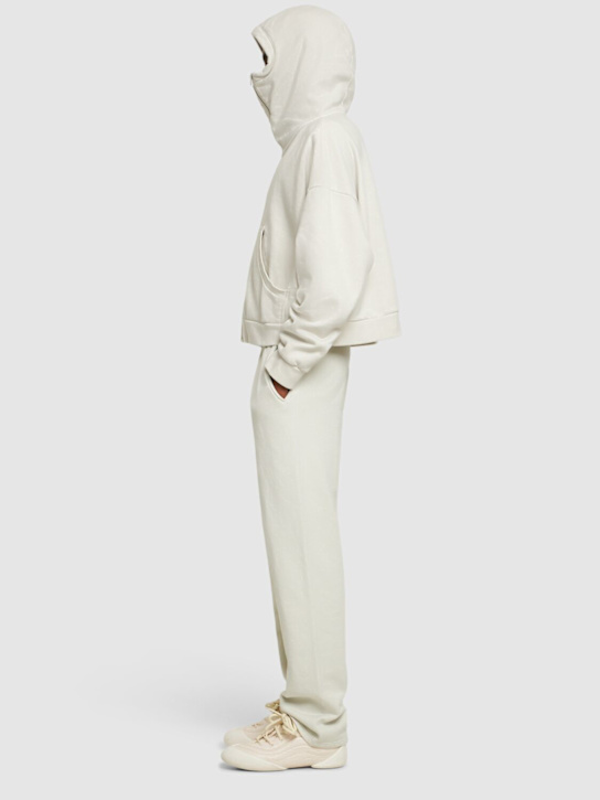 Entire Studios: Washed cotton full-zip hoodie - Rice - men_1 | Luisa Via Roma