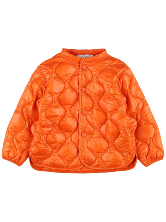 Kiddin: Quilted nylon puffer jacket - Orange - kids-boys_0 | Luisa Via Roma