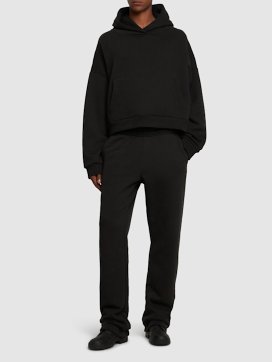 Entire Studios: Straight-leg cotton sweatpants - Soot - men_1 | Luisa Via Roma