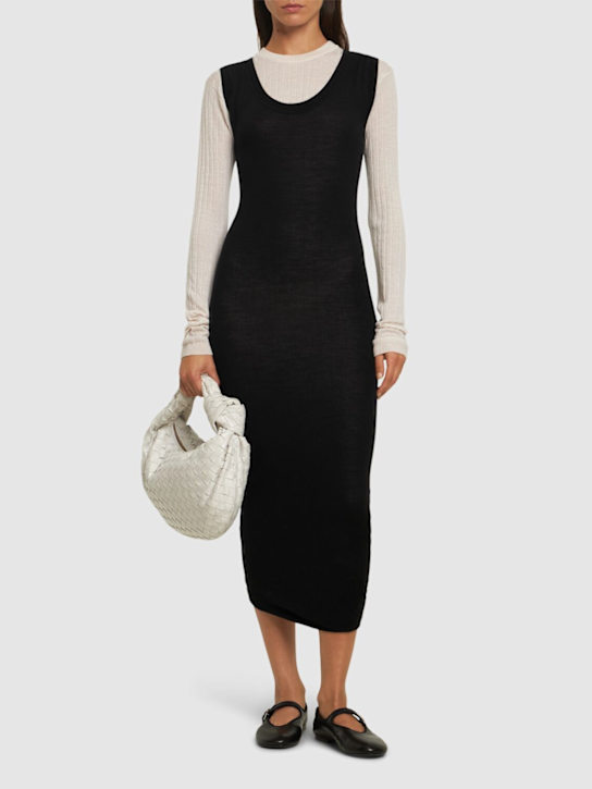 Marni: Wool contrast midi dress - women_1 | Luisa Via Roma
