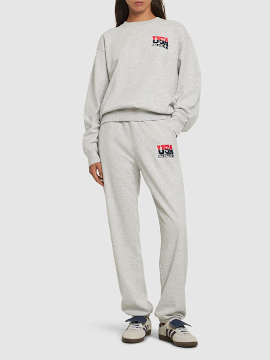 Sporty & Rich: Team USA sweatpants - Grey - women_1 | Luisa Via Roma