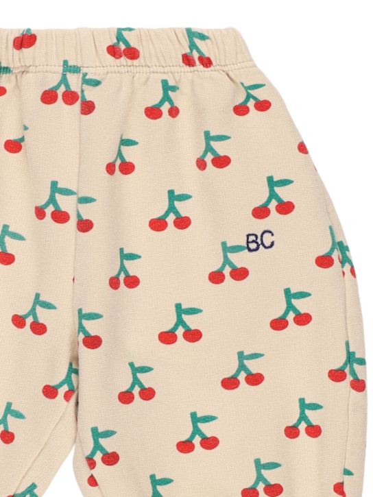 Bobo Choses: Pantaloni Cherry in felpa di misto cotone organico - Bianco - kids-girls_1 | Luisa Via Roma