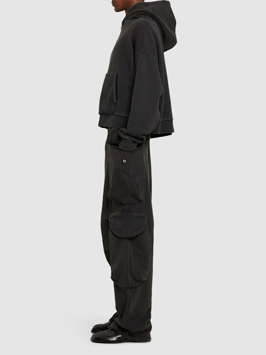 Entire Studios: Baggy-Hose aus Baumwolle - Washed Schwarz - men_1 | Luisa Via Roma