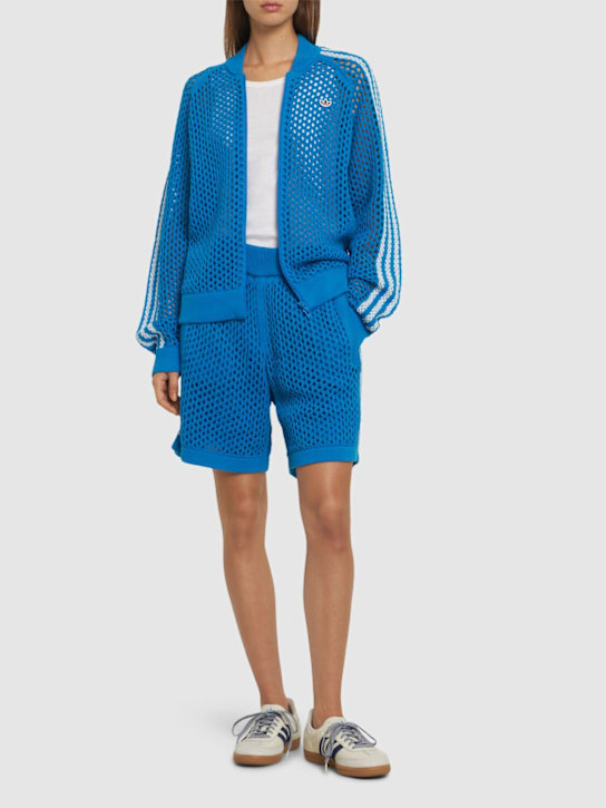 adidas Originals: Haut de survêtement en maille ajourée Clot C - women_1 | Luisa Via Roma